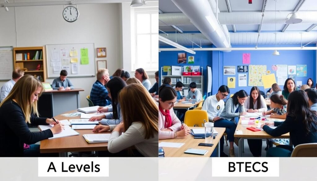 a level versus btec