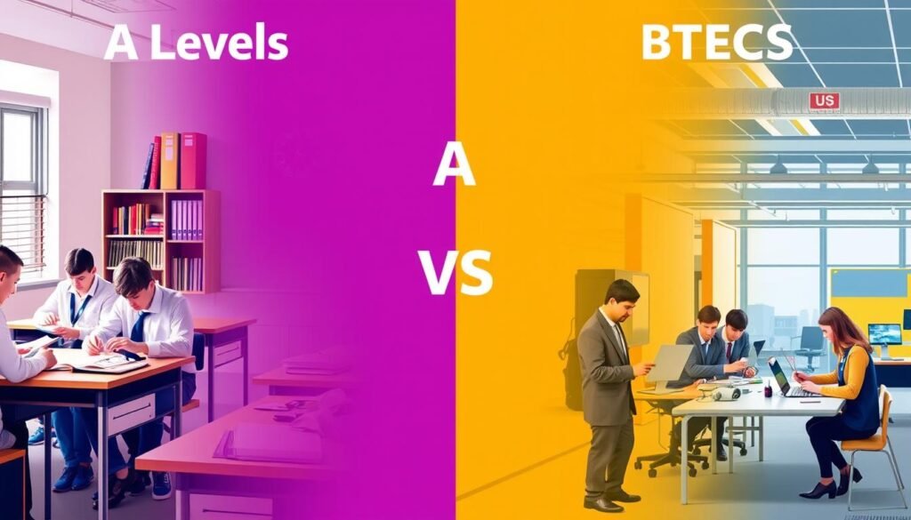 a level vs btec